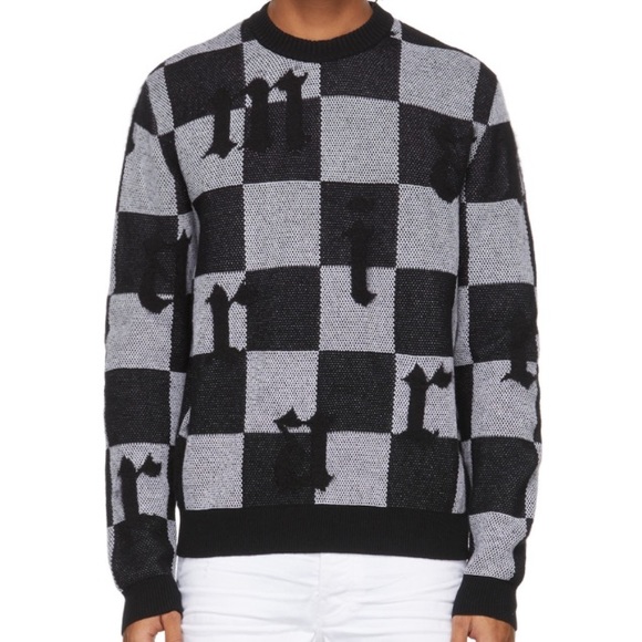 AMIRI Other - Amiri Logo Check Crew Mohair Cashmere Sweater Black White XXL Brand New With Tag